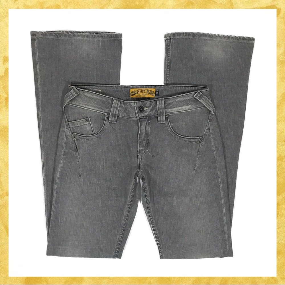 Allen B. Distressed Uniquely Stitched Flare Jeans